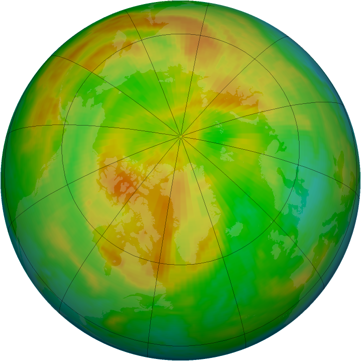 Arctic ozone map for 28 April 1993